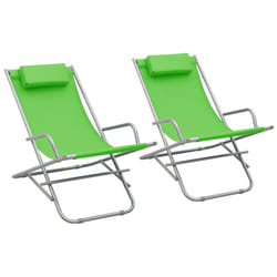 VidaXL 310339 outdoor chair Terrace Polyvinyl chloride (PVC), Steel Green