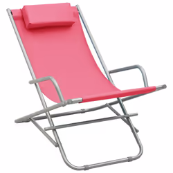 VidaXL 310341 outdoor chair Terrace Polyvinyl chloride (PVC), Steel Pink