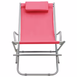 VidaXL 310341 outdoor chair Terrace Polyvinyl chloride (PVC), Steel Pink