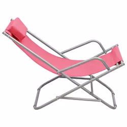 VidaXL 310341 outdoor chair Terrace Polyvinyl chloride (PVC), Steel Pink - Additional view 4