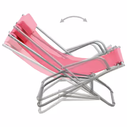 VidaXL 310341 outdoor chair Terrace Polyvinyl chloride (PVC), Steel Pink - Additional view 5