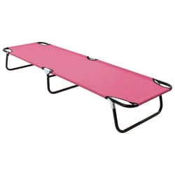VidaXL 310349 outdoor chair Lounge Padded seat Oxford, Polyvinyl chloride (PVC), Steel Pink
