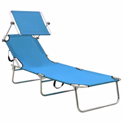 VidaXL 310362 outdoor chair Lounge Padded seat Polyester Blue