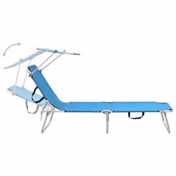 VidaXL 310362 outdoor chair Lounge Padded seat Polyester Blue - Additional view 4