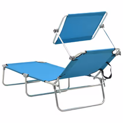 VidaXL 310362 outdoor chair Lounge Padded seat Polyester Blue - Additional view 5