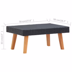 VidaXL 310222 outdoor table Black - Additional view 5