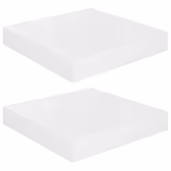 vidaXL 2x Floating Wall Shelves High Gloss White MDF Bookcase Display Storage - Additional view 2