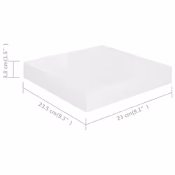 vidaXL 2x Floating Wall Shelves High Gloss White MDF Bookcase Display Storage - Additional view 7