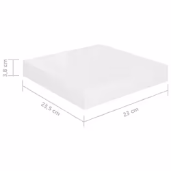 vidaXL 4x Floating Wall Shelves High Gloss White MDF Bookcase Display Storage - Additional view 9
