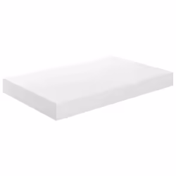 vidaXL 2x Floating Wall Shelves High Gloss White 40x23x3.8 cm MDF Bookcase