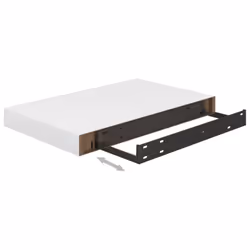 vidaXL 2x Floating Wall Shelves High Gloss White 40x23x3.8 cm MDF Bookcase - Additional view 7