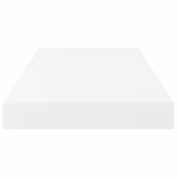 vidaXL 2x Floating Wall Shelves High Gloss White 50x23x3.8 cm MDF Bookcase - Additional view 6