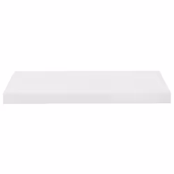 vidaXL 2x Floating Wall Shelves High Gloss White 60x23.5x3.8 cm MDF Bookcase - Additional view 5