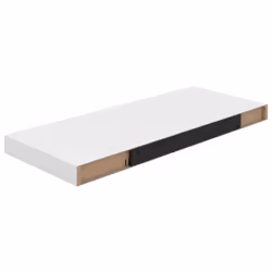 vidaXL 4x Floating Wall Shelves High Gloss White 60x23.5x3.8 cm MDF Bookcase - Additional view 6