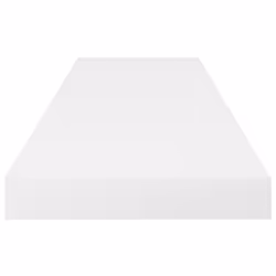vidaXL 2x Floating Wall Shelves High Gloss White 80x23.5x3.8 cm MDF Bookcase - Additional view 4