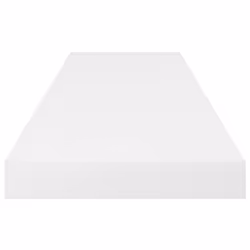 vidaXL 4x Floating Wall Shelves High Gloss White 80x23.5x3.8 cm MDF Bookcase - Additional view 6