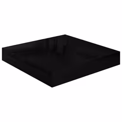 vidaXL 2x Floating Wall Shelves High Gloss Black MDF Bookcase Display Storage