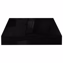vidaXL 2x Floating Wall Shelves High Gloss Black MDF Bookcase Display Storage - Additional view 4