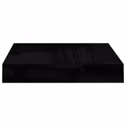 vidaXL 2x Floating Wall Shelves High Gloss Black MDF Bookcase Display Storage - Additional view 5