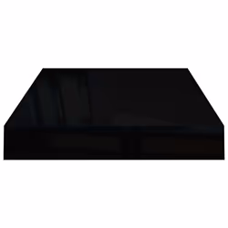 vidaXL 2x Floating Wall Shelves High Gloss Black 40x23x3.8 cm MDF Bookcase - Additional view 5
