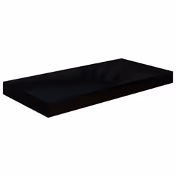 vidaXL 4x Floating Wall Shelves High Gloss Black 50x23x3.8 cm MDF Bookcase