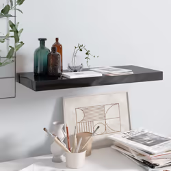 VidaXL 323769 shelve MDF, Metal Black