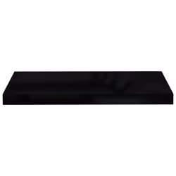vidaXL 4x Floating Wall Shelves High Gloss Black 60x23.5x3.8 cm MDF Bookcase - Additional view 4
