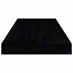 vidaXL 4x Floating Wall Shelves High Gloss Black 60x23.5x3.8 cm MDF Bookcase - Additional view 5