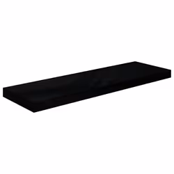 vidaXL Floating Wall Shelf High Gloss Black 80x23.5x3.8 cm MDF Home Bookcase