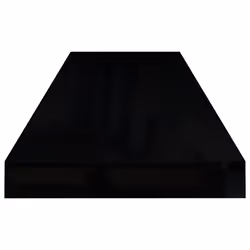 vidaXL Floating Wall Shelf High Gloss Black 80x23.5x3.8 cm MDF Home Bookcase - Additional view 5