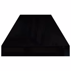 vidaXL 2x Floating Wall Shelves High Gloss Black 80x23.5x3.8 cm MDF Bookcase - Additional view 5