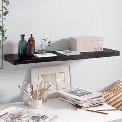 VidaXL 323778 shelve MDF, Metal Black