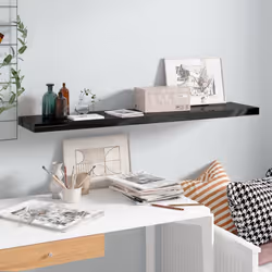 VidaXL 323779 shelve MDF, Metal Black