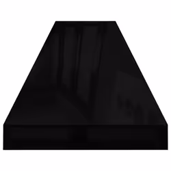 vidaXL 4x Floating Wall Shelves High Gloss Black 120x23.5x3.8 cm MDF Display