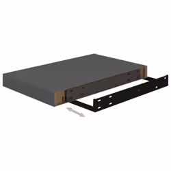 vidaXL 4x Floating Wall Shelves High Gloss Grey MDF Display Ledge CD Rack - Additional view 7