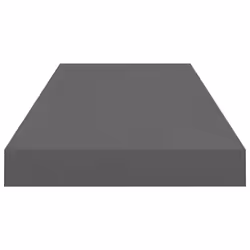 vidaXL 2x Floating Wall Shelves High Gloss Grey 60x23.5x3.8 cm MDF Bookcase - Additional view 5