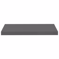 vidaXL 4x Floating Wall Shelves High Gloss Grey 60x23.5x3.8 cm MDF Bookcase - Additional view 4