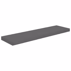 vidaXL 2x Floating Wall Shelves High Gloss Grey 90x23.5x3.8 cm MDF Display