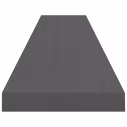 vidaXL 2x Floating Wall Shelves High Gloss Grey 120x23.5x3.8 cm MDF Display - Additional view 5