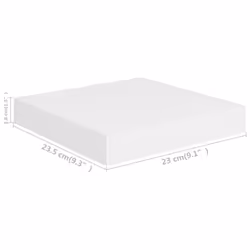 vidaXL 2x Floating Wall Shelves White MDF Display Ledge Hanging Wall Rack