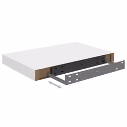 vidaXL 4x Floating Wall Shelves White 40x23x3.8 cm MDF Display Bookcase Ledge - Additional view 6