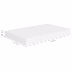 vidaXL 4x Floating Wall Shelves White 40x23x3.8 cm MDF Display Bookcase Ledge - Additional view 9