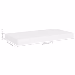vidaXL 2x Floating Wall Shelves White 50x23x3.8 cm MDF Display Bookcase Ledge