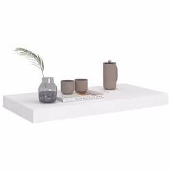 vidaXL 4x Floating Wall Shelves White 50x23x3.8 cm MDF Display Bookcase Ledge