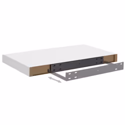 vidaXL 4x Floating Wall Shelves White 50x23x3.8 cm MDF Display Bookcase Ledge - Additional view 6