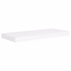 vidaXL 2x Floating Wall Shelves White 60x23.5x3.8 cm MDF Display Hanging Rack
