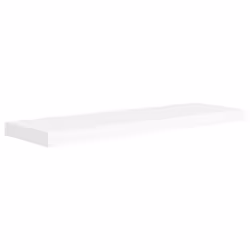 vidaXL 2x Floating Wall Shelves White 80x23.5x3.8 cm MDF Display Hanging Rack