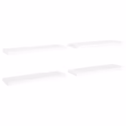 vidaXL 4x Floating Wall Shelves White 80x23.5x3.8 cm MDF Display Hanging Rack