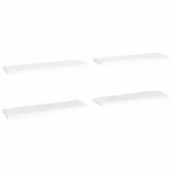 vidaXL 4x Floating Wall Shelves White 90x23.5x3.8 cm MDF Display Hanging Rack