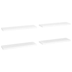 vidaXL 4x Floating Wall Shelves White 90x23.5x3.8 cm MDF Display Hanging Rack